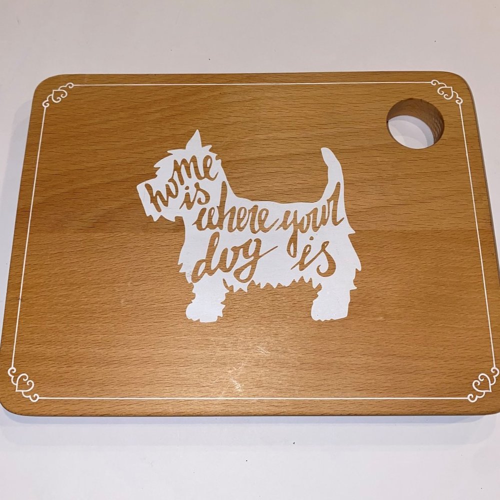 Core Kitchen Home is Where You Dog Is Cutting board